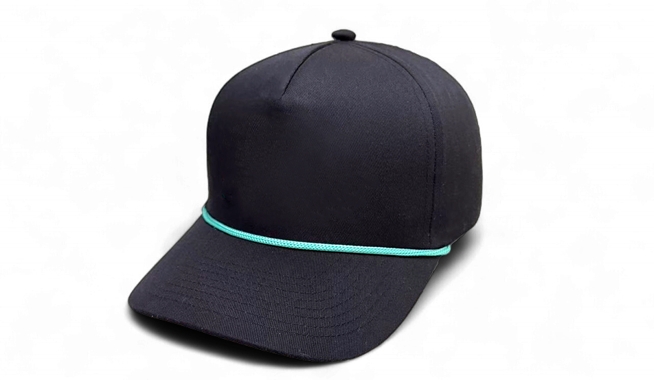 5 Panel Twill, Snap Back, Rope Cap
